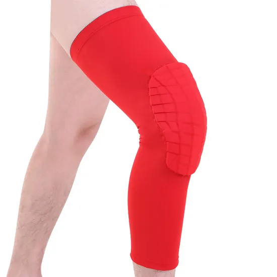 Ginásio personalizado proteção compressão basquete 3d ajustável comprar cinta articulada joelho manga com almofadas de mola cinto manga suporte de joelho